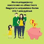 На социальную поддержку населения из областного бюджета направлено более 274,1 млн рублей